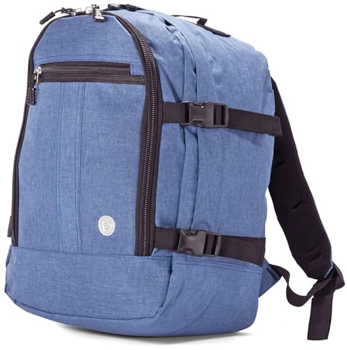 BENZI Bolsa de Viaje 40 x 30 x 20 cm Tamaño Equipaje de Mano VUELING VOLOTEA (5771 Azul Claro)