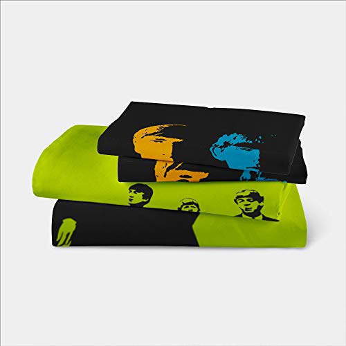 no!no! Beatles Bedding 3 Pieces Double Size Cartoon Duvet Cover Quilt with The Picture of Beatles +1 Pillowcase - Les Beatles, Paul McCartney, John Lennon, RIngo Starr, George Harrison no!no! Beatles Bedding 3 Pieces Double Size Cartoon Duvet Cover Quilt with The Picture of Beatles +1 Pillowcase – Image 5