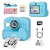 ASTGMI Appareil Photo Instantané, 2.4" Écran Appareil Photo Enfant avec Papier d'impression et Carte 32GB, Mode Selfie et Video, Cadeau Jouet pour Enfant Garçons Filles de 3-14 Ans(Bleu)
