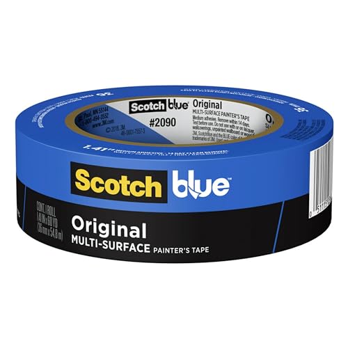 ScotchBlue Original Multi-Surface Painters Tape, 1.5 Inch Wide (1.41 In. x 60 Yds) 16 Rolls, Blue Paint Tape Protects Surfaces and Removes Easily, Masking Tapes for Indoor and Outdoor Use (2090-36EC)