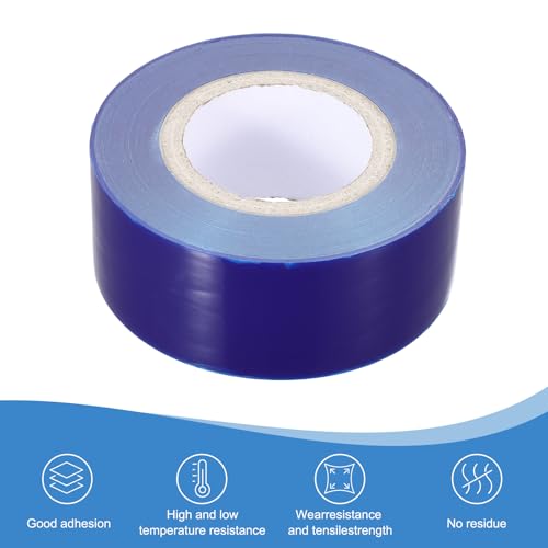 Image of PATIKIL Removable Protective Film Tape, 2.4 Inch x 656 ft PE Surface Protective Scratch Film Tape Roll for Furniture Electrical Appliances Plastic Hardware Medium Stickiness, Blue