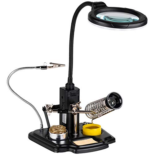 Stahl Tools HH3 LED Magnifying Lamp with Third Helping Hand and Soldering Iron Holder Stahl Tools HH3 LED Magnifying Lamp with Third Helping Hand and Soldering Iron Holder