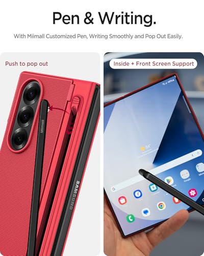 Coque de protection fine pour Galaxy Z Fold 7 avec écran et stylet
