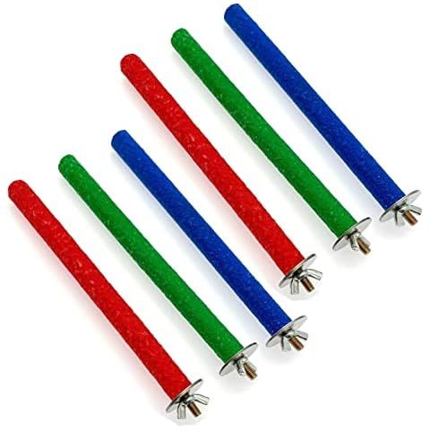 JZK 6 piezas Perchas para pájaros pequeños Cover