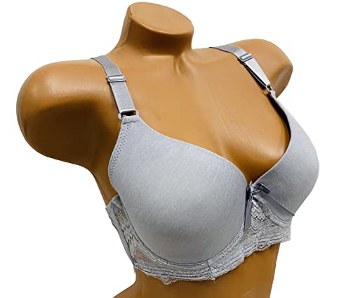 Image of Viola's Secret 6 Pack of Color Print T-Shirt Bras B Cup C Cup and D Cup