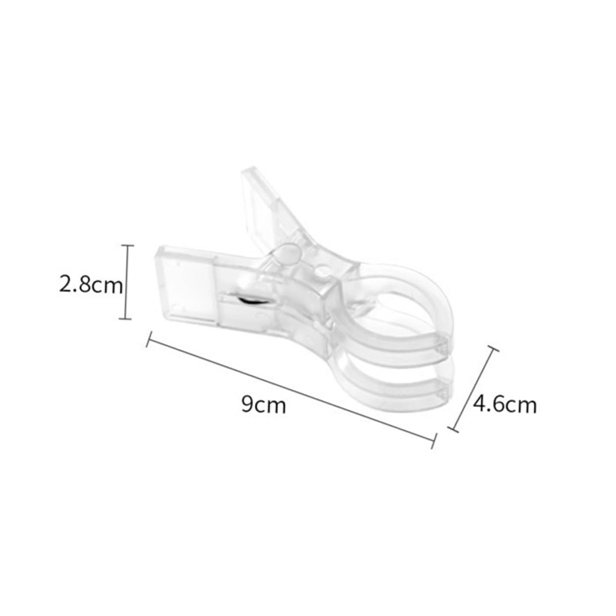 24piezas Clips De Toalla Jumbo Transparentes Resistentes Al Viento para Secar Ropa y Asegurar Toallas Sillas De Playa o Tumbonas