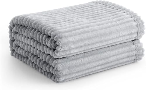 Image of Cotton Bolls Textiles Cozy Plush AC Blanket for Single Bed, Lightweight All Season Blanket, Ultra Soft Blanket for AC Room, Mild Winter, Can Be Used as Bedsheet in Winter, 90x90 Inches, Pencil Grey
