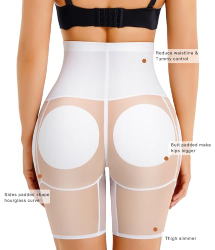 Image of Irisnaya Women Shapewear Control Panties Body Shaper Butt Lifter Padded Hip Enhancer Seamless Underwear Hi- Waist Short