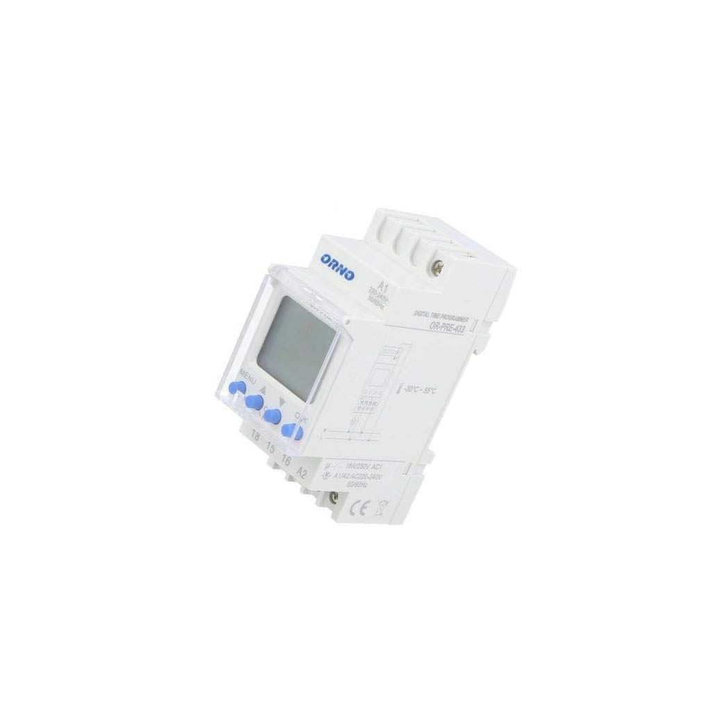 OR-PRE-433 Programmatore temporale Ambito: 1min-7giorni 230VAC DIN IP20 ORNO