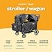 Larktale Caravan Quad Stroller, 4-Seater Kids Wagon, 214 lb Capacity, Byron Black