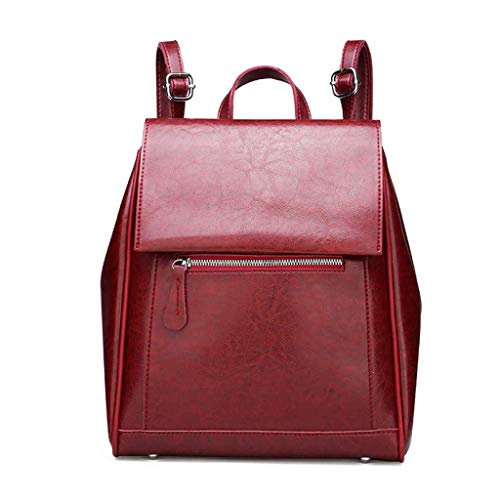 SLCHJX Mochila liviana Pequeña mochila de caminata para mujeres, bolsita contra el robo mochila de cuero suave casual