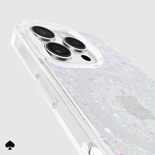 Image of kate spade new york iPhone 16 Pro Case - Chunky Glitter Iridescent | Compatible w /MagSafe - Lightweight Designer Case for iPhone 16 Pro w /Anti-Scratch Coating & Chunky Glitter Iridescent Design
