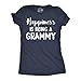 Womens Happiness is Being a Grammy Funny T Shirt Gift Grandmother for Grandma Funny T Shirts Mother's Day Tops for Women Cool Grandma Top Women's Novelty Navy XL