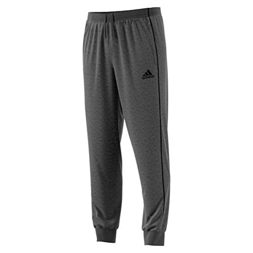Adidas Mäns Core 18 träningsbyxor Mörkgrå ljung/svart L