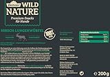 Dehner Wild Nature Hundesnack, Premium Hundeleckerli glutenfrei / getreidefrei, Würfelsnack für ernährungssensible Hunde, Hirsch-Lunge, 200 g