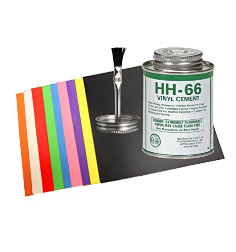 Moose Supply HH-66 Vinyl Repair Kit | includes 4oz Adhesive Cement and (9) 8