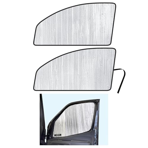 YelloPro Front Seat Side Sunshade Custom Fit for Mercedes Benz Sprinter Van - 2019 2020 2021 2022 2023 2024 2025 - Freightliner Cargo Crew Passenger Motorhome