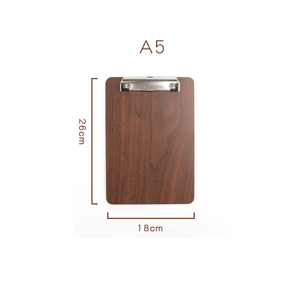 Portapapeles De Madera De Nogal, Tablero De Clip De 12.6 X 8.7 Pulgadas Con Base Estable, Artículos Esenciales Para El Aula Escolar, Madera Dura, Soporte Libre Para Bar, Cursos De Entrenamiento