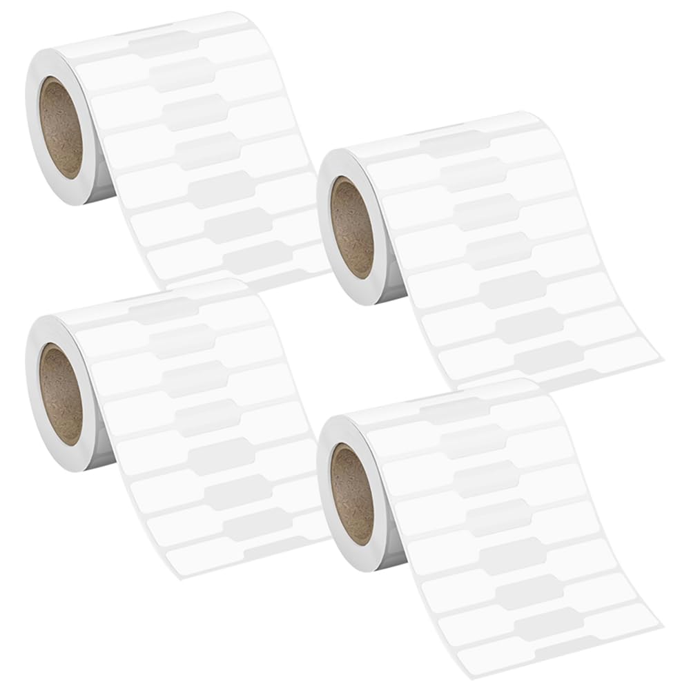 HugeDE 2000 Pcs Rectangle Shape Jewelry Price Tags Self Adhesive Price Labels White Blank Price Tags Jewelry Label Stickers Necklace Ring Tags for Display