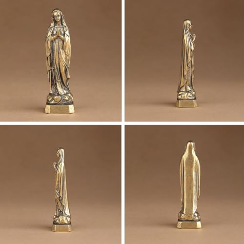 Estatua pequeña Virgen María Nuestra Señora de Lourdes miniatura 4
