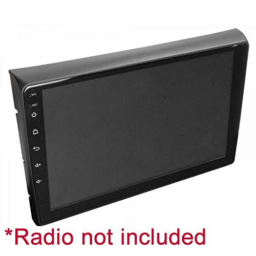 Kit Mascherina Autoradio Universale Per Schermo 9-10 Pollici - Doppio DIN In ABS Nero - 4
