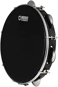 PANDEIRO MUSIC PHX 10 CORPO 87ABS PELE POLY 7 AFINAÇÕES Cor:Preto