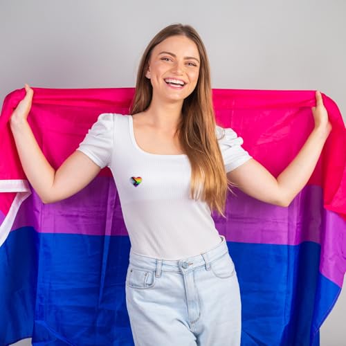 Image of LGBTQ+ Pride Pins - Rainbow Heart Flag Lapel Brooch Pin Badge Progress Pride Bisexual Transgender Nonbinary Lesbian Pansexual LGBTQ Accessories for Jackets Backpacks Hats