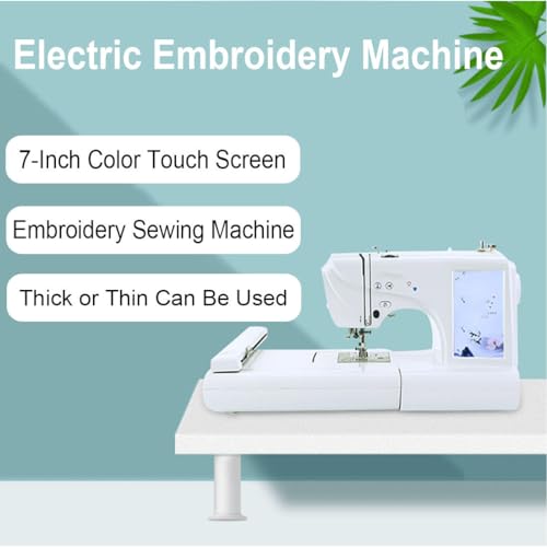 Embroidery Sewing Machine with 7-Inch LCD Touch Screen - Ideal for Clothing, Hat, Quilts, Crafts - Large Embroidery Surface