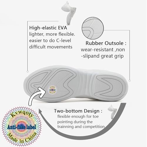 Cheer Shoes Girls Dance Athletic Cheerleading Women Cheerleader Sneakers Gymnastic Training Tennis Competition Sports Flexible mesh Tumbling Shoes for Kid Youth Adult2