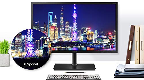 Samsung SH650 Series 27 inch FHD 1920x1080 Desktop Monitor for Business, HDMI, DisplayPort, USB Hub, VESA mountable, 3-Year Warranty (S27H650FDN)
