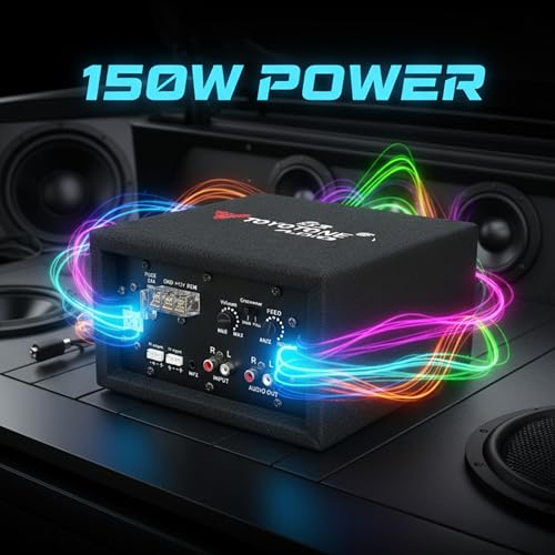Image of 12V, 150W Peak Power Pure Bass Automotive Car Amplifier Stereo Power Mono Amplifier MOSFET Carpet Finish Based for Without amp Subwoofer /Passive Bass Tube