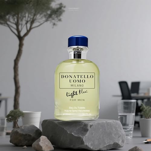 Image of Men's Cologne Donatello UOMO Light Blue with Citruses,Bergamot,Neroli,Lavender and Sage Eau De Toilette Spray,Long-Lasting Scent Perfume for Men Great Holiday Gift, 3.4 Fl Oz /100 Ml