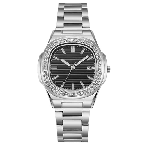 Mens Watch Analog Quartz Stainless Steel Date Watches Business Casual Business Watches for Men Women Luxury Style