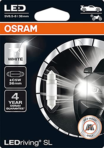 OSRAM LEDriving® SL, ≜ C5W (36 mm), blanco 6000K, lámpara de señalización LED, solo uso todoterreno, no ECE, blister único (1 lámpara)