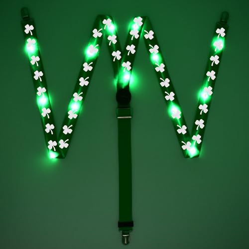 AMNQUERXUS Light Up Suspenders for Boys Girls Kids Christmas Costumes, LED Suspenders (Children)