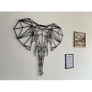 Dekadronmetalwallartgeometricelephanthead3dwallsilhouettemetalwalldecorhomeofficedecorationbedroomlivingroomdecorsculpture17wx18h44x46cm Urban Country Home Decor Dekadron metal wall art geometric elephant head 3d wall silhouette metal wall decor home office decoration bedroom living room decor sculpture 17 w x 18 h44x46cm urban country home decor