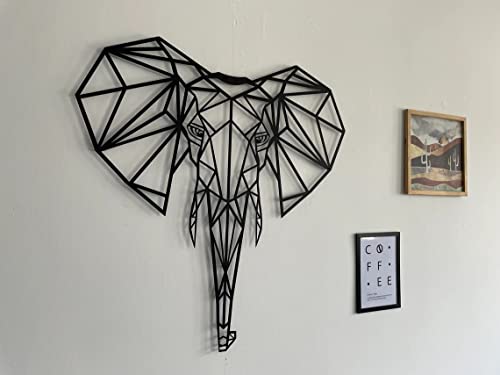 Dekadronmetalwallartgeometricelephanthead3dwallsilhouettemetalwalldecorhomeofficedecorationbedroomlivingroomdecorsculpture17wx18h44x46cm Urban Country Home Decor Dekadron metal wall art geometric elephant head 3d wall silhouette metal wall decor home office decoration bedroom living room decor sculpture 17 w x 18 h44x46cm urban country home decor