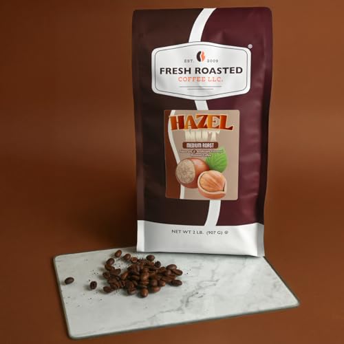 Image of Fresh Roasted Coffee, Hazelnut Flavored Drip Ground Coffee, Medium Roast, Kosher, 2 lb (32 oz)