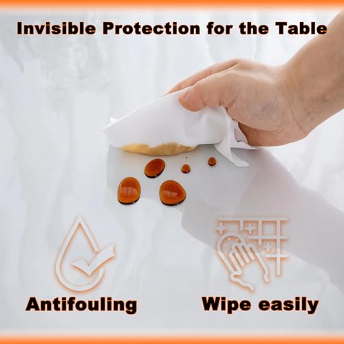 Nappe ronde imperméable antidérapante infroissable table bois 3mm - 5