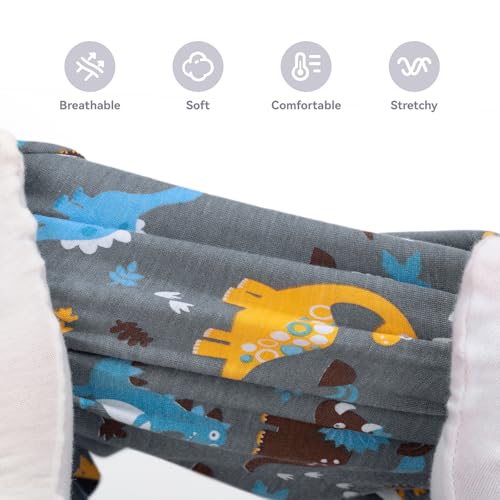 Image of Recovery Suit for Dogs Full Zipper, Four-Legged Onesie Dog Recovery Suit After Surgery, Cute Soft Bodysuit Cone Alternative Male Female Dog Neuter Anti Licking Wounds, Dinosaur, Small