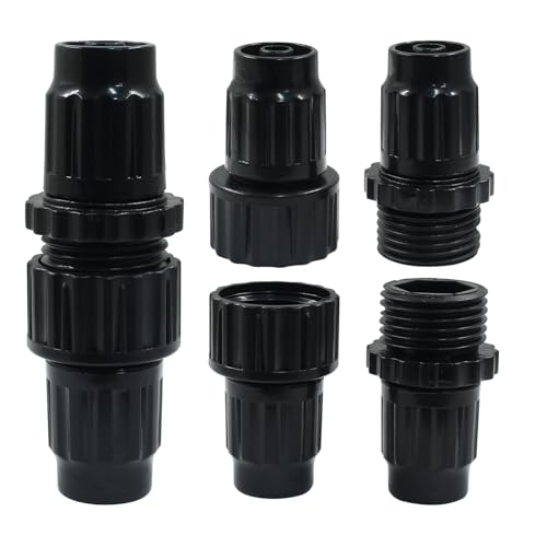 Rierdge 3 Sets Garden Expandable Hose Repair Kit Faucet Adapter Female Male Hose Connectors with Rubber Gaskets for 3/4' Thread Garden Hose