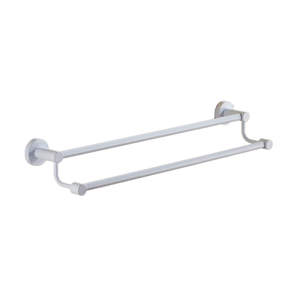 Porte-serviettes salle de bain suspendu blanc style scandinave 30cm