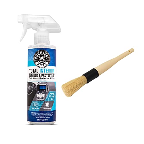 Image of Chemical Guys SPI22016 Total Interior Cleaner and Protectant, 16 fl oz, with Acc S90 Boar's Hair Detailing Brush, Safe for Cars, Trucks, SUVs, Jeeps, Motorcycles, RVs & More