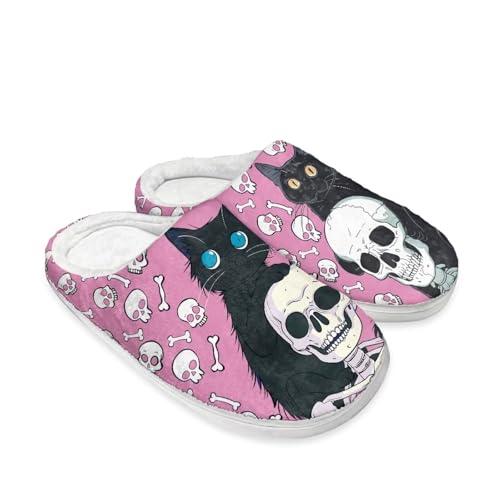 Halloween Cotton Slippers House Slippers for Women Men Holiday Slippers Indoor Bedroom Fluffy Warm Slippers
