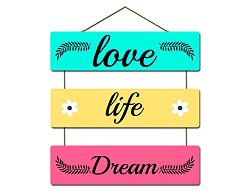 Image of Proxoto Love, Dance, Sing, Live, Wall and Door Hanging for Home| Office| Living Room| Gift| Wall Decoration multicolor