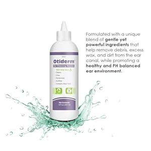 Otiderm Ear Cleansing Solution with Aloe Vera for Dogs  Cats Antiirritant Formula with Neutral Ph and Aloe Vera Deodorize  Gently Clean  8 Fl Oz  Cucciolini Doodles Otiderm ear cleansing solution with aloe vera for dogs  cats anti irritant formula with neutral ph and aloe vera deodorize  gently clean  8 fl oz   cucciolini doodles