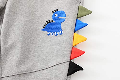 Toddler Boys Dinosaur Graphic Sweatpants Straight Elastic Waist Soft Jogger Fall Solid Color Cute Warm Sports Pants2