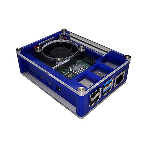 Pi4B メモリ8GB(Blue/85×56×18mm)手のひらサイズの小型パソコン Linux 搭載 小型PC デスクトップ 本体 ハードディスク コンピュータ LibreOffice 1.5GHzクアッドコア Cortex-A72