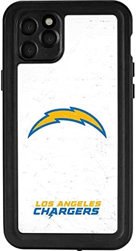 Skinit Waterproof Phone Case Compatible with iPhone 11 Pro Max - Officially Licensed NFL Los Angeles Chargers Distressed Design Blue
