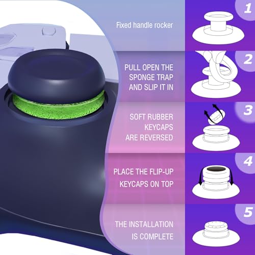 Image of 6 Pack Precision Rings for PS4 /5, Precision Rings for Xbox, Compatible with Xbox Controllers Accessories-Control with Soft Silicone Rings - Compatible with Fortnite & FPS Games,Black+Purple+Green